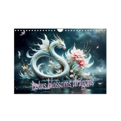 Lotus blossom dragons Wall DIN A4 landscape CALVENDO 12 Month Wall 2027