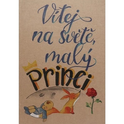 Přáníčko BeBechy - A6 - recyklovaný papír - Princ