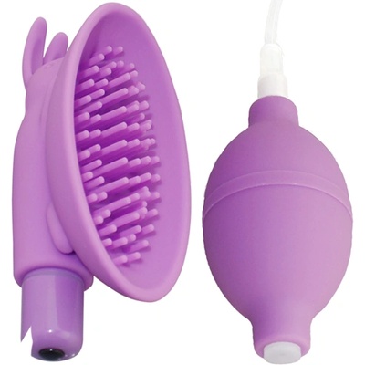 X Fun Вагинална помпа с клиторен стимулатор "naughty bunny lavender" 10 см