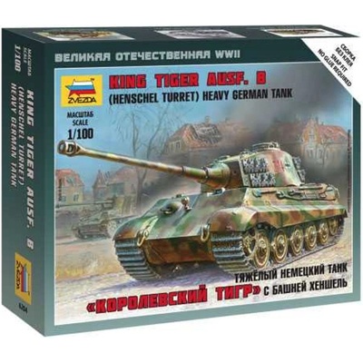 Zvezda Pz.Kpfw.VI Ausf.B Tiger II Königstiger Wargames WWII 6204 1:100