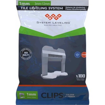 System Leveling nivelačné spony 1 mm
