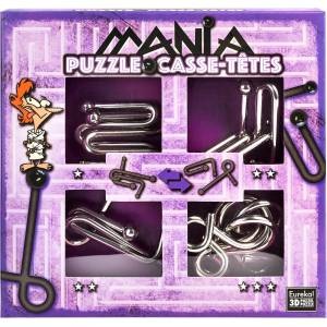 Eureka Комплект метални логически пъзели Eureka - Puzzle Mania Casse-tеtes, лилав (473204)