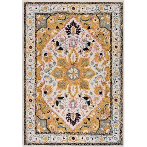 Flair Rugs Жълт вълнен килим 290x200 cm Dahlia - Flair Rugs (503119373471)