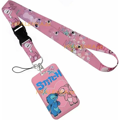 Šňůrka na krk 25493 s cedulkou na ID karty Stitch a Angel