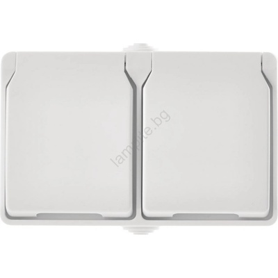EMOS Външен контакт 2xFRENCH 250V / 16A IP44 (EMS367)