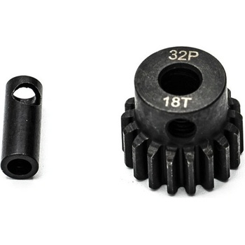 KONECT Ocelový motorový pastorek 18 zubů modul 32DP s 5 mm vrtáním a 3,17 mm adaptérem