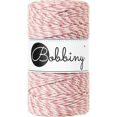 Bobbiny 3PLY Macramé Rope 3 mm 100 m Magic Pink Šňůra