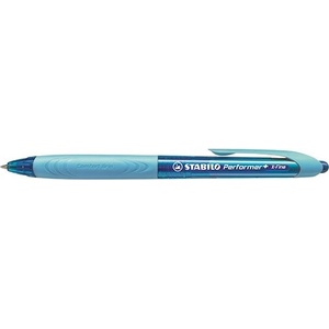 STABILO Химикалка, 0, 35 мм, с бутон, синьо тяло, STABILO "Performer+", синя 328/3-41 (328/3-41)