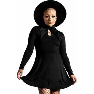 KILLSTAR Дамска рокля KILLSTAR - Elissabat Collar - Черен - KSRA004071