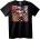 NOONEBRAND Тениска Череп с роза и скелетни ръце - 2XL, Black