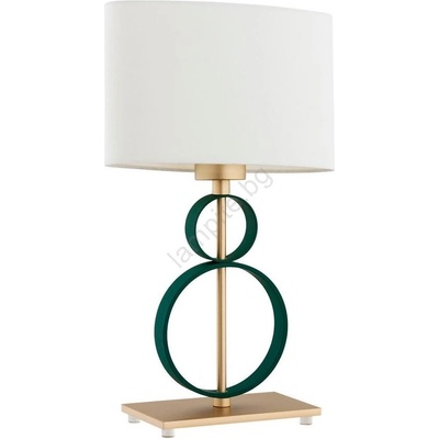 Argon 8317 - Настолна лампа PERSEO 1xE27/15W/230V 42 см кремав/зелен (AR8317)