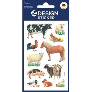 Avery zweckform Стикер, хартия, 3 листа, 76x120 mm, AVERY ZWECKFORM, "Z-Design No. 53720", домашни любимци (53720)