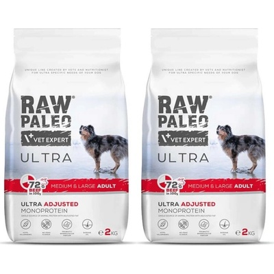 Vetexpert Raw Paleo Ultra Beef Adult Medium Large 2 x 2 kg