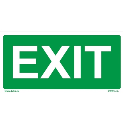 DUKO EXIT Formát: 400 x 200 mm, Materiál: plast 3 mm, samolepící vinylová fólie