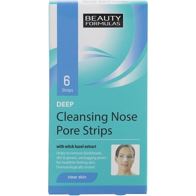 Beauty Formulas Deep Clean sing Nose Strips Čistiace pásky na nos 6 ks