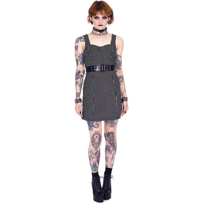 JAWBREAKER дамска рокля JAWBREAKER - Pinstripebelt - Black- DRA 9563