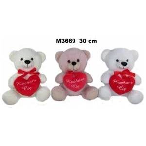 SUN-DAY Teddy Bear 3col I Love You 30cm 162045 mix price per 1 pc