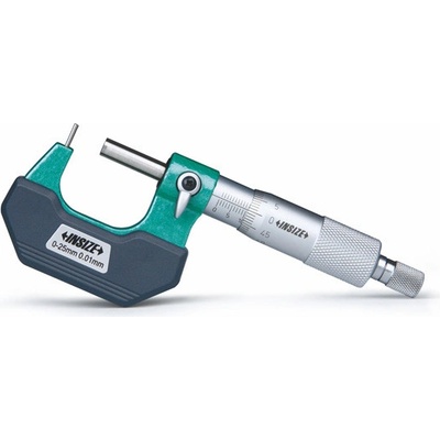Insize Třmenový mikrometr s kulovým/válcovým pevným dotekem 0-25mm typ A 3261-25A
