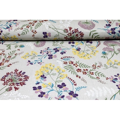MADE IN ITALY Dekoračná látka lúčne kvety, š. 140 cm Viacfarebná Šírka 140 cm