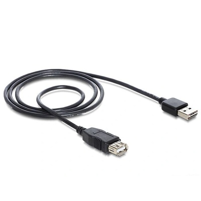 Delock Кабел за данни, DeLock, USB 2.0, 2 м, черен (83371)
