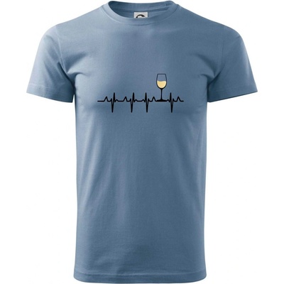EKG Víno biele víno tričko denim