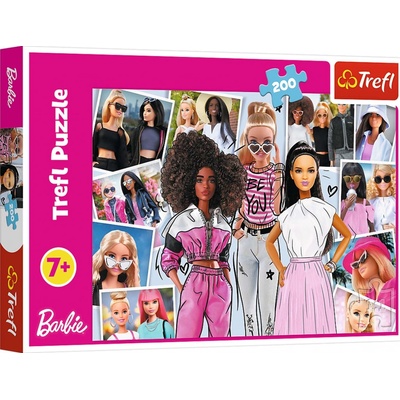 Trefl Vo svete Barbie 48x34cm v krabici 33x23x4cm 200 dielov