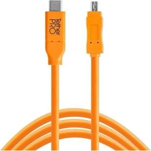 Tether Tools TetherPro USB-C към 2.0 Mini-B 8-Pin, (4, 6 м) ORG CUC2615-ORG (CUC2615-ORG)