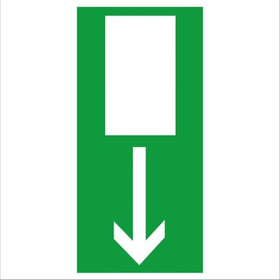 Piktogram ÚNIKOVÁ CESTA - ÚNIKOVÝ VÝCHOD - 150x300, SAMOLEPKA PVC