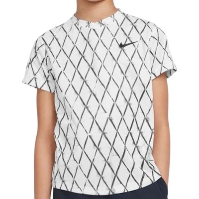 Nike Тениска за момчета Nike Court Dri-Fit Victory SS Top Printed - Бял