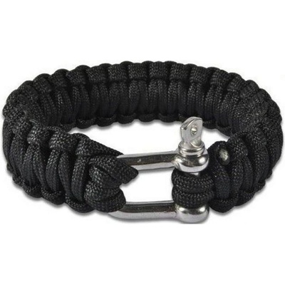 Commando Paracord s kovovou sponou černá