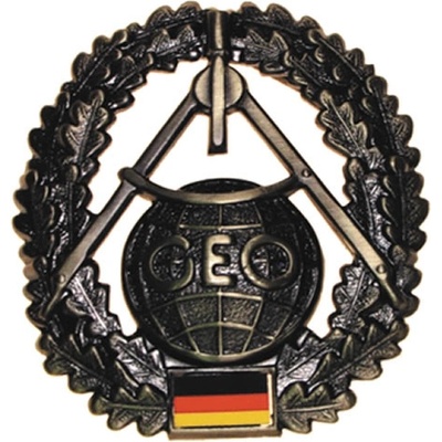 Bundeswehr Odznak BW na baret Topographietruppe kovový