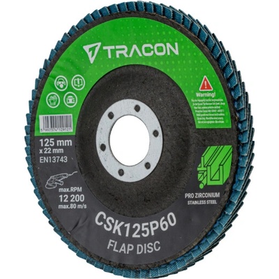 Tracon Brúsny kotúč 125 x 22 mm P60 CSK125P60