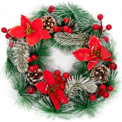 4Home Vánoční věnec Poinsettia 32 cm – Zbozi.Blesk.cz