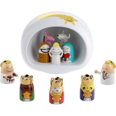 Porcelánový betlém PRESEPE STAR Alessi 11 ks bílý