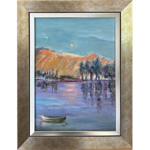  Морски пейзаж с лодка