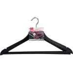 Horecano Закачалки за дрехи дървени - 3бр. ЧЕРНИ 44x1.2xh23cm (P66-Black) (011611)