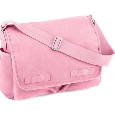 ROTHCO taška VINTAGE cez rameno 38 x 28 x 15 cm RUŽOVÁ