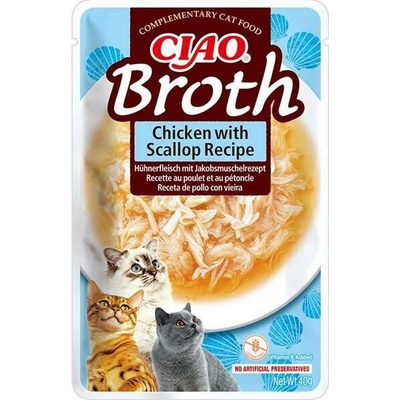 Inaba Ciao Broth kurací a hrebenatkový vývar 40 g