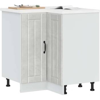 vidaXL Кухненски ъглов шкаф Lucca, бетонно сив, инженерно дърво (853751)