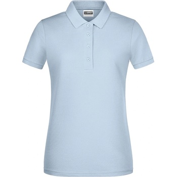 James & Nicholson Dámska polokošeľa z biobavlny 8009 Svetlomodrá