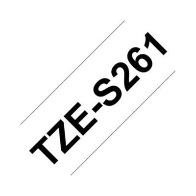 Páska do tiskárny štítků Brother TZ-S261, 36mm, černý tisk/bílý podklad, extrémn