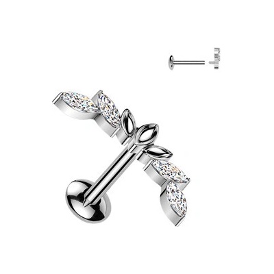 Šperky4U Piercing do brady labreta TITAN TIT1622-1208