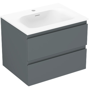 Mexen Orio шкафче за баня 60 см с мивка Vela, 2 чекмеджета, графит мат/бяло мат - 91A10-06047-2-BFF66-W23M01 (91A10-06047-2-BFF66-W23M01)