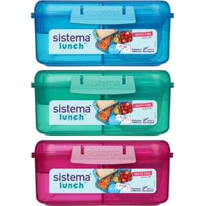 Sistema Кутия за обяд Sistema 1.25 л 3 отделения 2 тави 1 бр