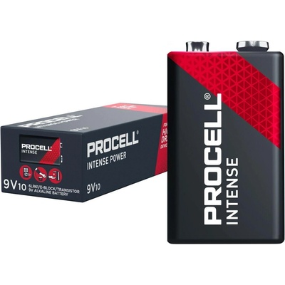Duracell Алкална батерия 6LF22 9V 10pk опаковка INTENSE MX1604 PROCELL /цена за 10бр. / (PROCELL-6LF22-10PK-INT)