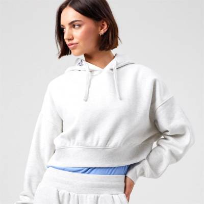 Original Creator Суичър Original Creator OC Water Repellent Flower Crop Hoodie - White Marl