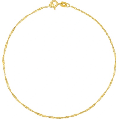 Silvego Zlatý náramek Singapur ze žlutého zlata 1 mm FNN1125BGY