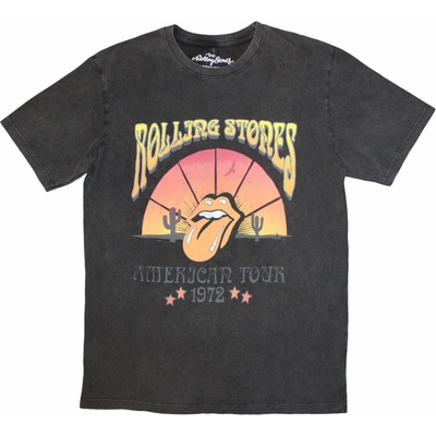 The Rolling Stones tričko Desert '72 Stone Wash Charcoal Grey