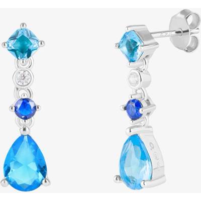 Preciosa Okouzlující stříbrné náušnice s modrou kubickou zirkonií Azure Candy 5403 67