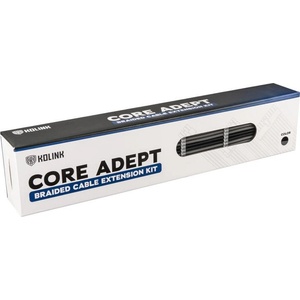 Kolink Комплект оплетени кабели Kolink Core, Black/Grey (KOLINK-ACC-ZUAD-1284) - topmall